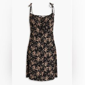 ba&sh Volver Black Floral Button-Down Dress